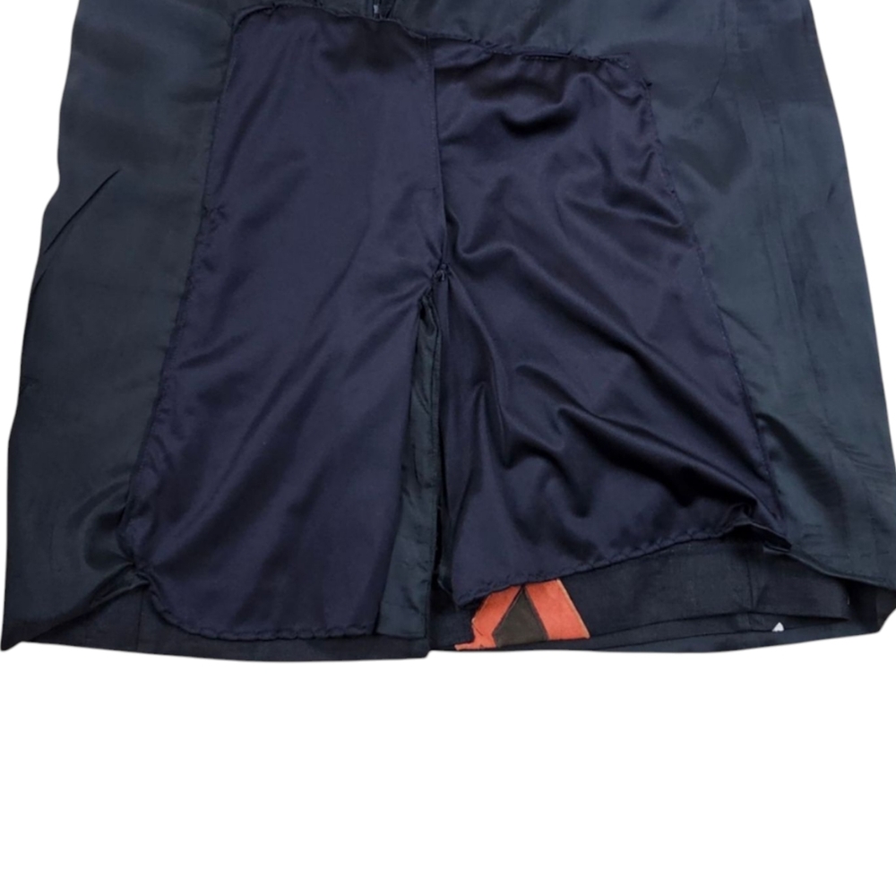 Andrea Jovine Vintage Black Linen Diamond Patch Sleeveless Sheath Dress Size 12 - Picture 9 of 10